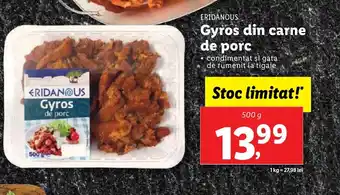 Lidl ERIDANOUS Gyros din carne de porc Ofertă