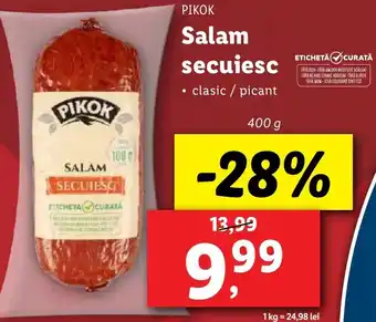 Lidl PIKOK Salam secuiesc Ofertă