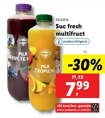 Lidl SOLEVITA Suc fresh multifruct 1L Ofertă