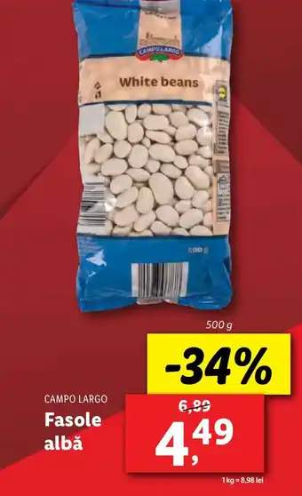 Lidl CAMPO LARGO Fasole albǎ Ofertă
