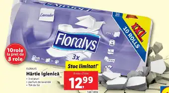 Lidl FLORALYS Hârtie igienică Ofertă
