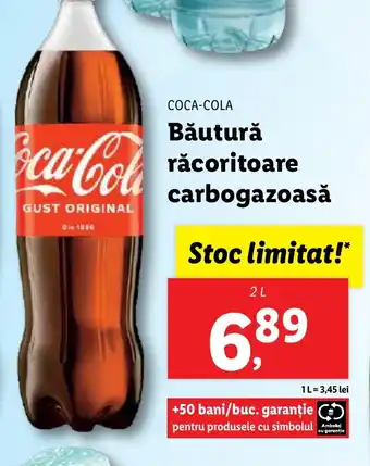 Lidl COCA-COLA Băutură răcoritoare carbogazoasă Ofertă