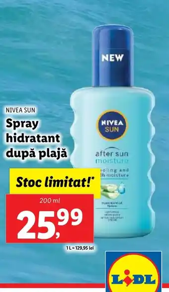 Lidl NIVEA SUN Spray hidratant după plajă Ofertă
