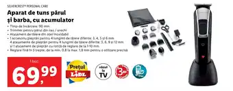 Lidl Aparat de tuns părul şi barba, cu acumulator Ofertă