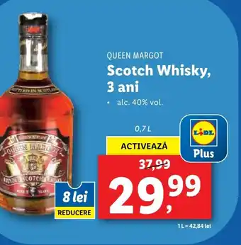 Lidl QUEEN MARGOT Scotch Whisky, 3 ani Ofertă