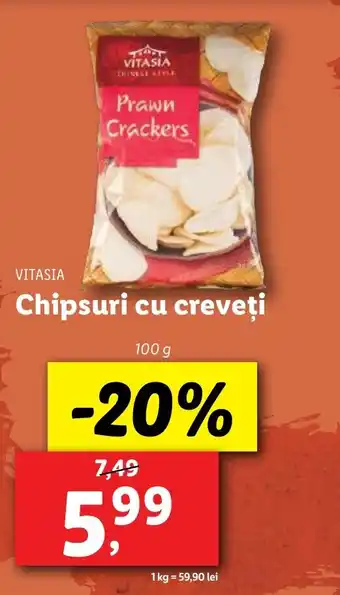 Lidl VITASIA Chipsuri cu creveţi Ofertă