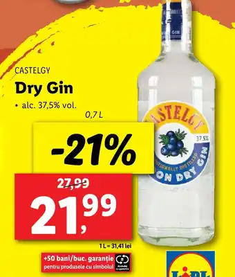Lidl CASTELGY Dry Gin Ofertă