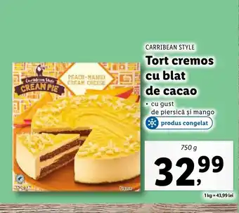 Lidl CARRIBEAN STYLE Tort cremos cu blat de cacao Ofertă
