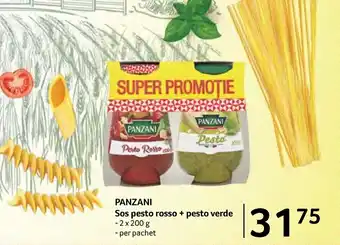 Selgros PANZANI Sos pesto rosso + pesto verde Ofertă