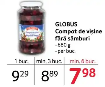 Selgros GLOBUS Compot de visine fără sâmburi Ofertă