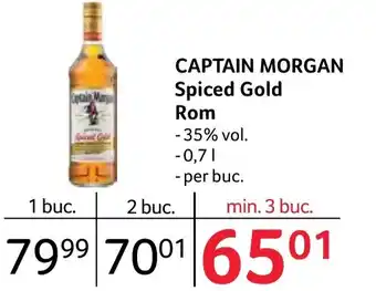 Selgros CAPTAIN MORGAN Spiced Gold Rom Ofertă