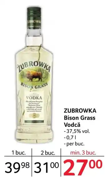 ZUBRÓWKA Bison Grass Vodcă