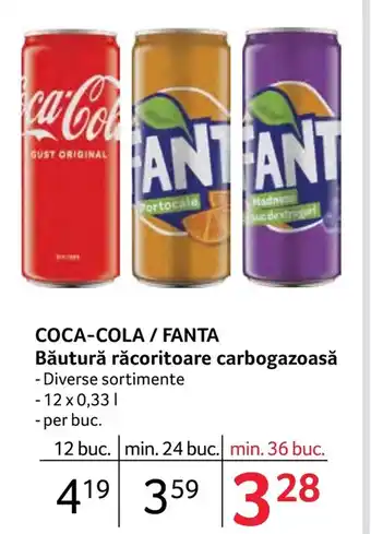 COCA-COLA / FANTA Băutură răcoritoare carbogazoasă