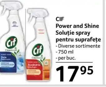 Selgros CIF Power and Shine Soluție spray pentru suprafețe Ofertă