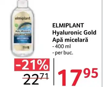 ELMIPLANT Hyaluronic Gold Apă micelarǎ