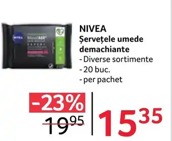 Selgros NIVEA Şerveţele umede demachiante Ofertă