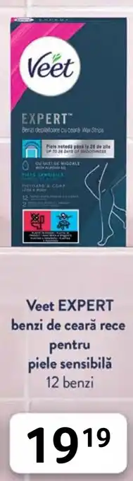 Veet EXPERT benzi de ceară rece pentru piele sensibilă