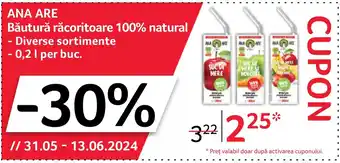 Selgros ANA ARE Băutură răcoritoare 100% natural Ofertă