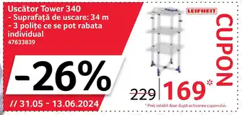 Selgros Uscător Tower 340 Ofertă
