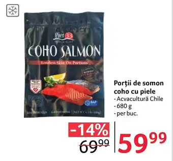 Selgros Porții de somon coho cu piele Ofertă