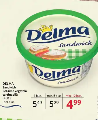 Selgros DELMA Sandwich Grăsime vegetală tartinabilă Ofertă