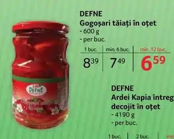Selgros DEFNE Gogosari tăiați în oțet Ofertă