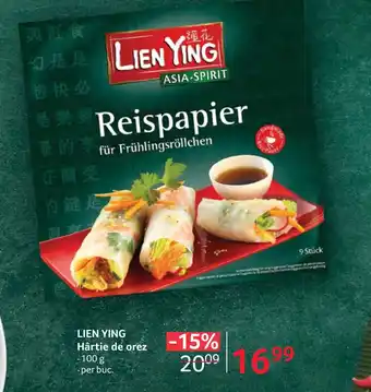 Selgros LIEN YING Hârtie de orez Ofertă