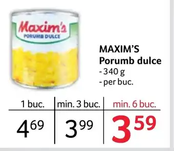 Selgros MAXIM'S Porumb dulce Ofertă