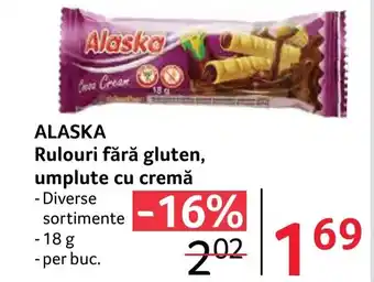 Selgros ALASKA Rulouri fără gluten, umplute cu cremă Ofertă