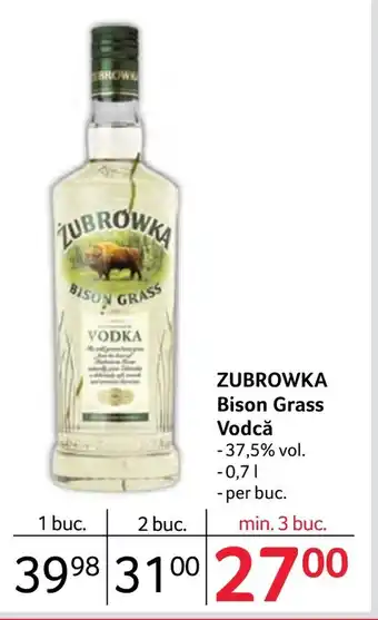ZUBROWKA Bison Grass Vodcă