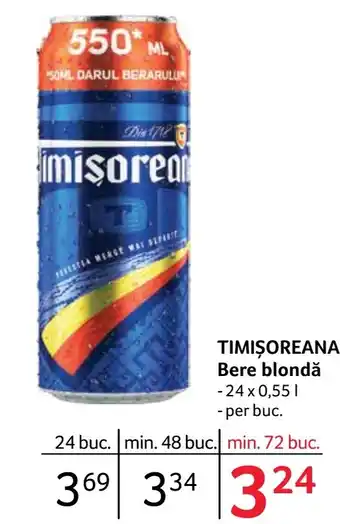 Selgros TIMIȘOREANA Bere blondă Ofertă