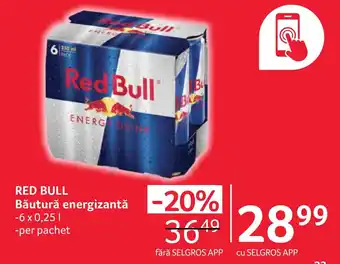 Selgros RED BULL Băutură energizantă Ofertă
