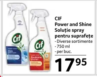 Selgros CIF Power and Shine Soluție spray pentru suprafețe Ofertă
