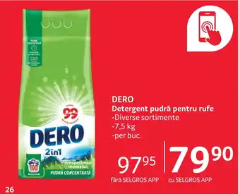 Selgros DERO Detergent pudră pentru rufe Ofertă