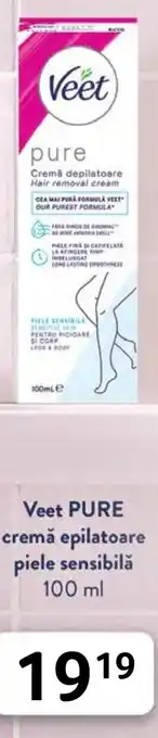 Selgros Veet PURE cremă epilatoare piele sensibilă Ofertă