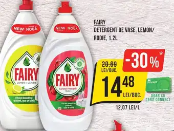 Mega Image FAIRY DETERGENT DE VASE, LEMON/ RODIE, 1.2L Ofertă