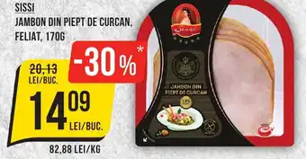 Mega Image SISSI JAMBON DIN PIEPT DE CURCAN, FELIAT, 170G Ofertă