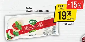 Mega Image DELACO MOZZARELLA FRESCA, 400G Ofertă