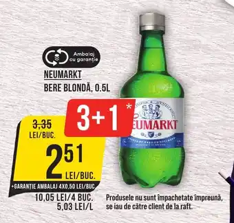Mega Image NEUMARKT BERE BLONDĂ, 0.5L Ofertă
