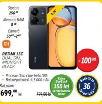Flanco REDMI 13C DUAL SIM MIDNIGHT BLACK Ofertă