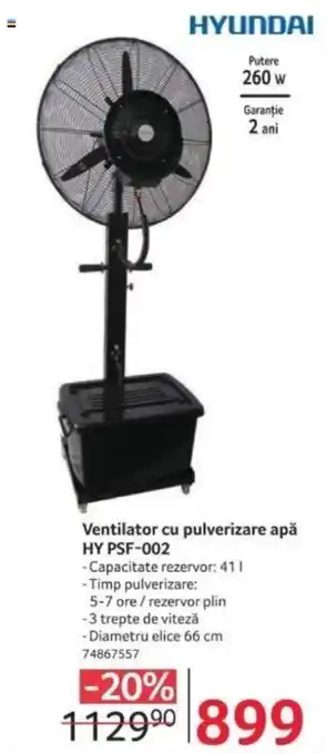 Selgros Ventilator cu pulverizare apă HY PSF-002 Ofertă