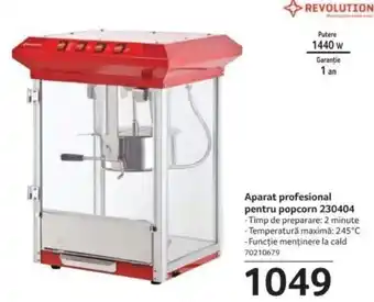 Selgros Aparat profesional pentru popcorn 230404 Ofertă