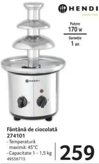 Selgros Fântână de ciocolată 274101 Ofertă