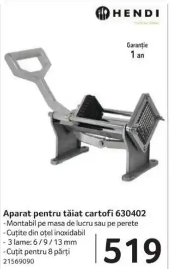 Selgros Aparat pentru tăiat cartofi 630402 Ofertă