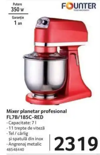 Selgros Mixer planetar profesional FL7B/185C-RED Ofertă