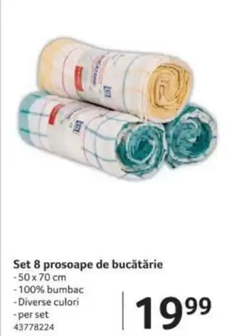 Selgros Set 8 prosoape de bucătărie Ofertă