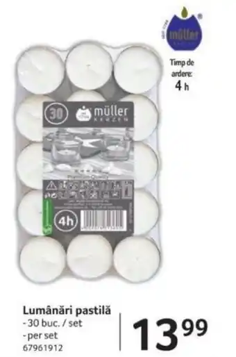 Selgros Lumânări pastilǎ Ofertă