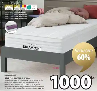 JYSK GOLD F140 SALTEA DIN SPUMĂ Ofertă