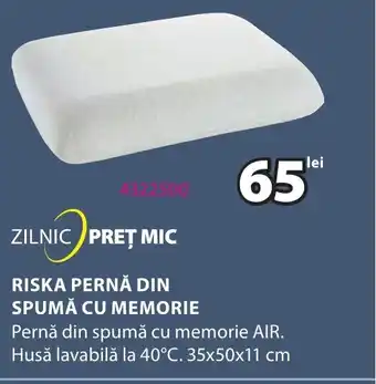 JYSK RISKA PERNĂ DIN SPUMĂ CU MEMORIE Ofertă