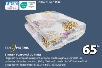 JYSK STOREN PLAPUMĂ CU FIBRE Ofertă